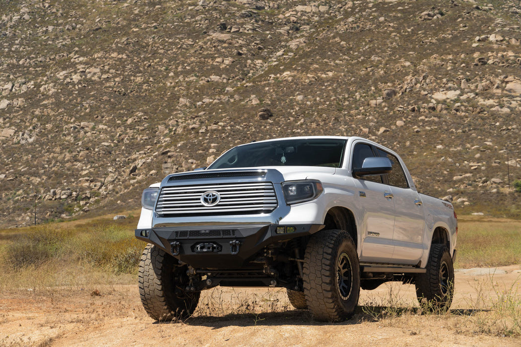 Spec Series Front Bumper for the 2014-2021 Toyota Tundra on the trail.