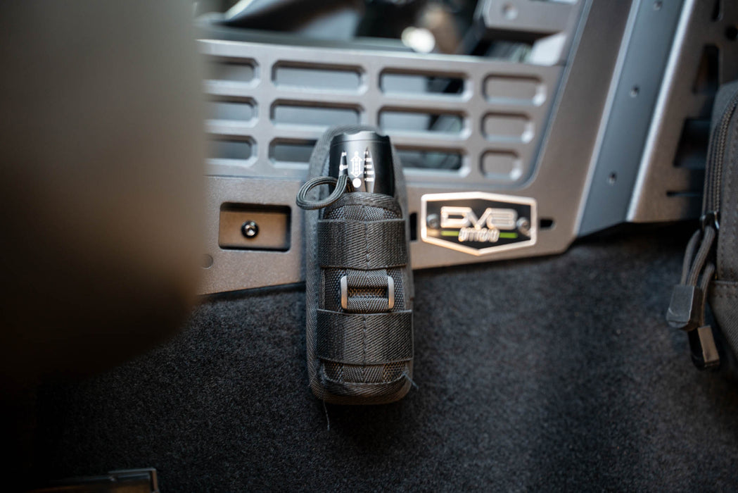 Flashlight on the Center Console Molle Panels & Digital Device Mount for the 4th Gen Toyota Tacoma