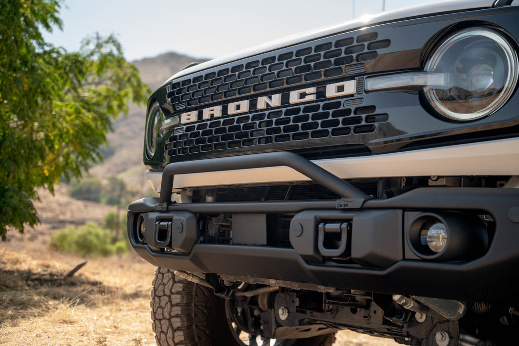 No lights installed, Capable Bull Bar for the Ford Bronco with Capable Bumper