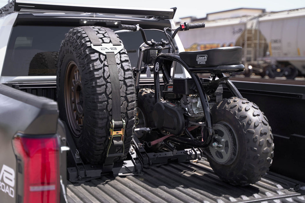 Durable Tire Carrier & Accessory Mount Used for Securing a Wide Range of Tires and Supplies