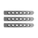 2007-18 Jeep JK 2 Door Handle Inserts | 3 pcs | Silver-DV8 Offroad